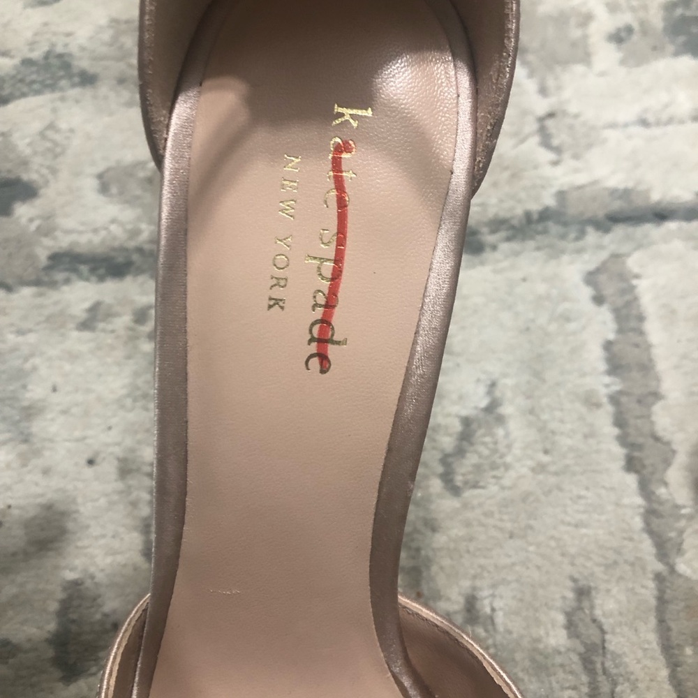 kate spade Satin Bow Ankle Strap Heels in Blush - Picture 6 of 8